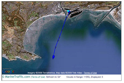 Julia's location as of 8pm 24/9/09